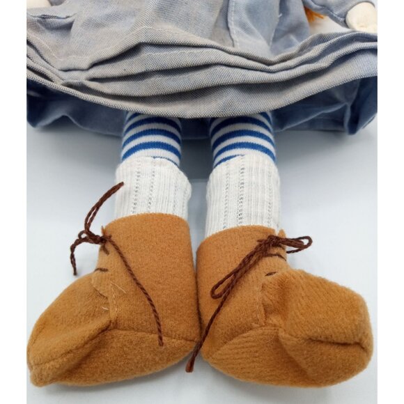 Hallmark Becky Kelly Vintage Rag Doll Hat Sunflower Dress Yarn Hair 16 Inches - Picture 7 of 16